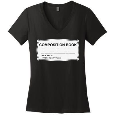 Composition Notebook Halloween Costume Couples Fancy Dress Gift Women's V-Neck T-Shirt