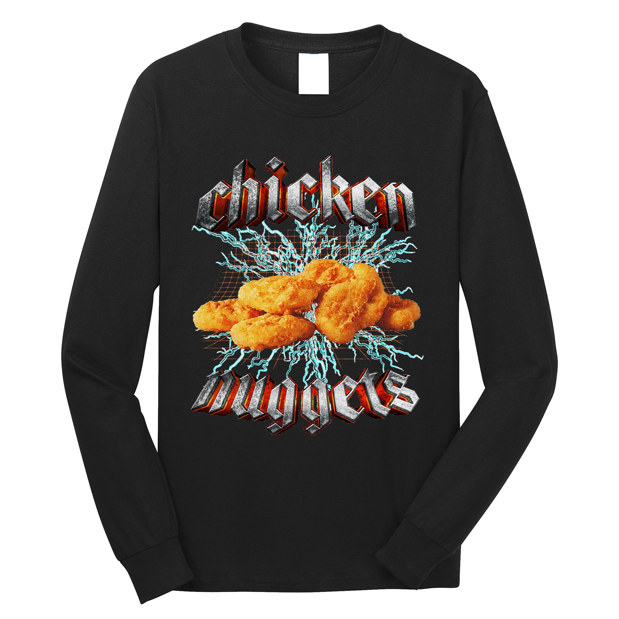 Chicken Nuggets Heavy Metal Long Sleeve Shirt