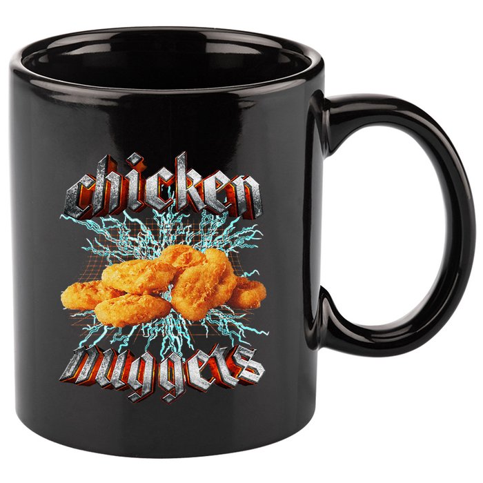 Chicken Nuggets Heavy Metal 11oz C Handle Ceramic Mug