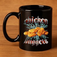 Chicken Nuggets Heavy Metal 11oz C Handle Ceramic Mug