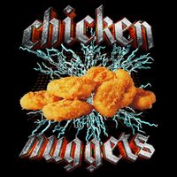 Chicken Nuggets Heavy Metal Drawstring Bag