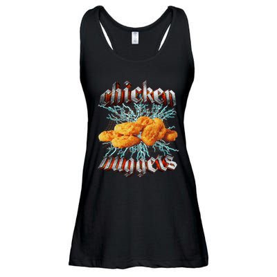 Chicken Nuggets Heavy Metal Ladies Essential Flowy Tank