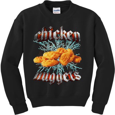 Chicken Nuggets Heavy Metal Kids Sweatshirt