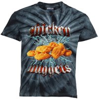 Chicken Nuggets Heavy Metal Kids Tie-Dye T-Shirt