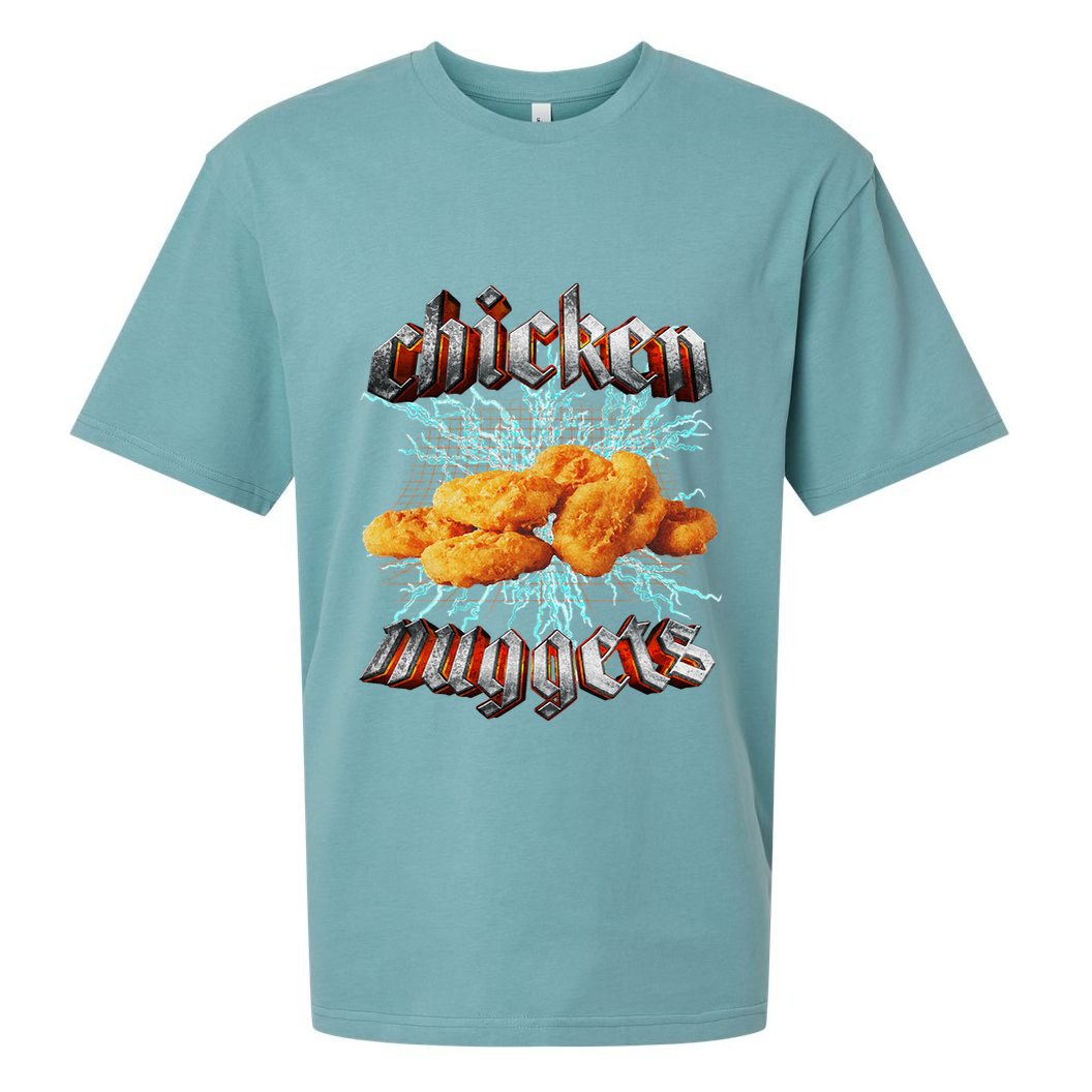 Chicken Nuggets Heavy Metal Sueded Cloud Jersey T-Shirt