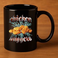 Chicken Nuggets Heavy Metal Funny 11oz C Handle Ceramic Mug