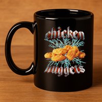 Chicken Nuggets Heavy Metal Funny 11oz C Handle Ceramic Mug