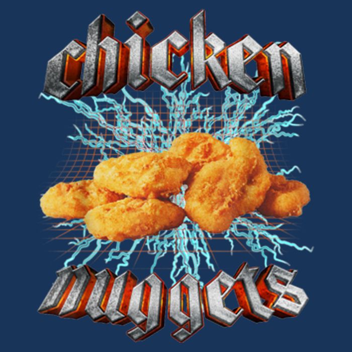 Chicken Nuggets Heavy Metal Funny USA-Made Doggie Bandana