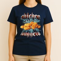 Chicken Nuggets Heavy Metal Funny T-Shirt