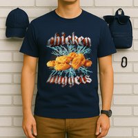 Chicken Nuggets Heavy Metal Funny T-Shirt