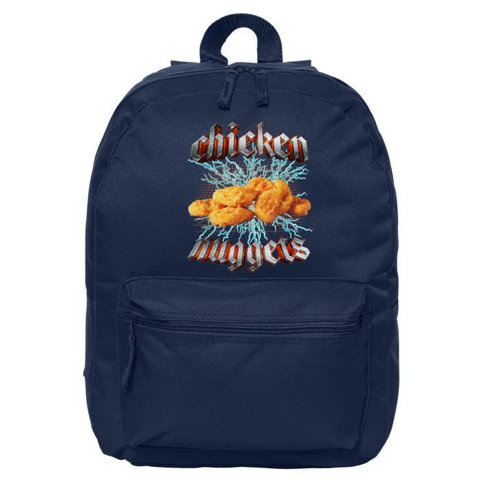 Chicken Nuggets Heavy Metal Funny 16 in Basic Backpack