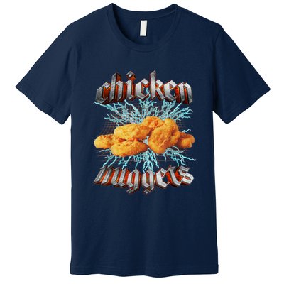 Chicken Nuggets Heavy Metal Funny Premium T-Shirt