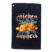 Chicken Nuggets Heavy Metal Funny Platinum Collection Golf Towel