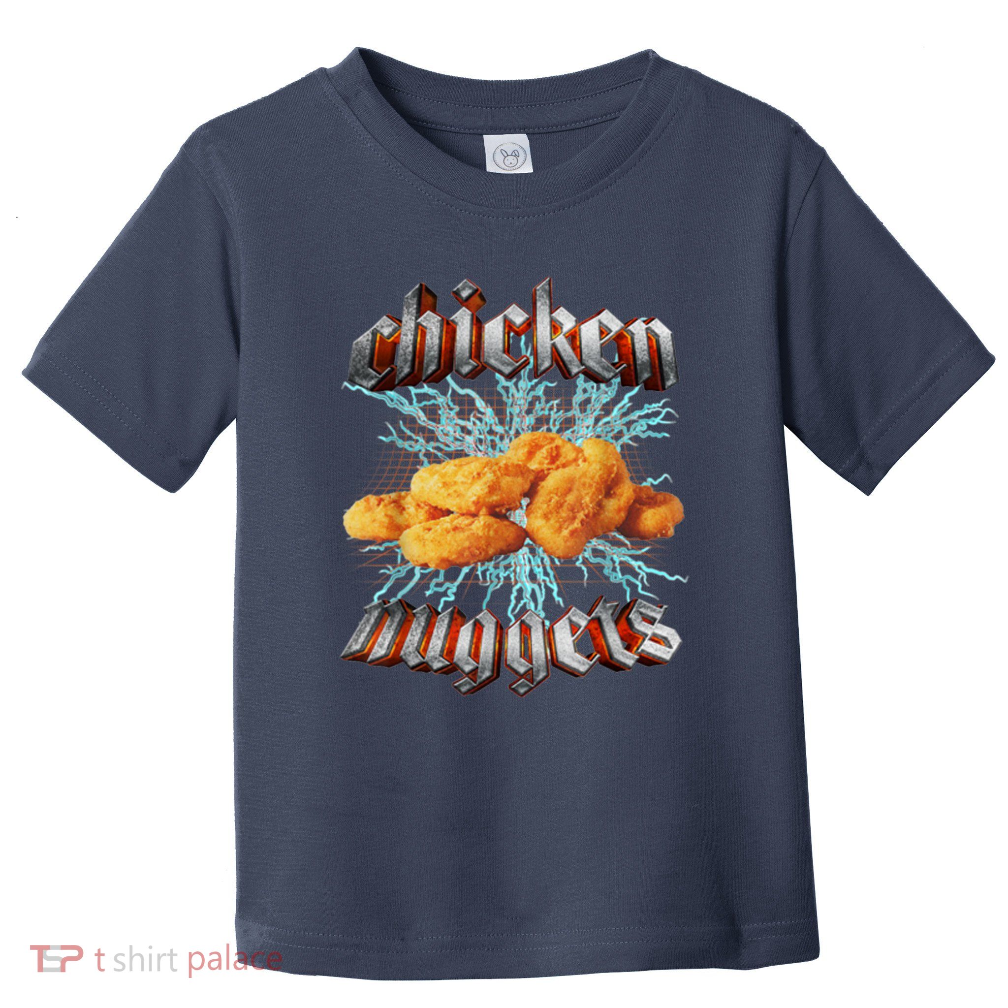 Chicken Nuggets Heavy Metal Funny Toddler T-Shirt