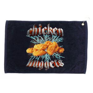 Chicken Nuggets Heavy Metal Funny Grommeted Golf Towel