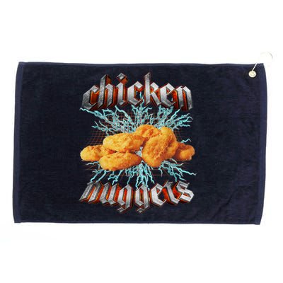 Chicken Nuggets Heavy Metal Funny Grommeted Golf Towel