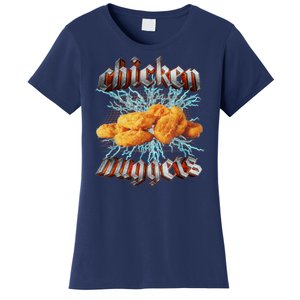 Chicken Nuggets Heavy Metal Funny Women's T-Shirt