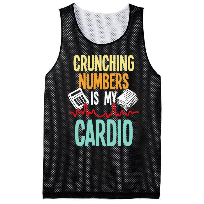 Crunching Numbers Is My Cardio Accountant Auditor Auditing Mesh Reversible Basketball Jersey Tank