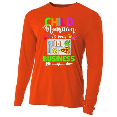 Child Nutrition Is My Business Cafeteria Worker Lunch Lady Cooling Performance Long Sleeve Crew