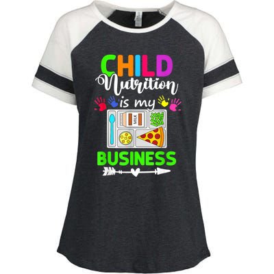 Child Nutrition Is My Business Cafeteria Worker Lunch Lady Enza Ladies Jersey Colorblock Tee