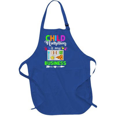 Child Nutrition Is My Business Cafeteria Worker Lunch Lady Full-Length Apron With Pockets