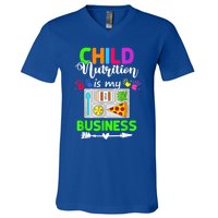 Child Nutrition Is My Business Cafeteria Worker Lunch Lady V-Neck T-Shirt