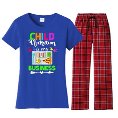 Child Nutrition Is My Business Cafeteria Worker Lunch Lady Women's Flannel Pajama Set