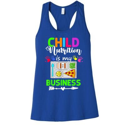 Child Nutrition Is My Business Cafeteria Worker Lunch Lady Women's Racerback Tank