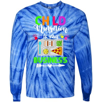 Child Nutrition Is My Business Cafeteria Worker Lunch Lady Tie-Dye Long Sleeve Shirt