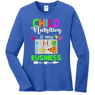 Child Nutrition Is My Business Cafeteria Worker Lunch Lady Ladies Long Sleeve Shirt