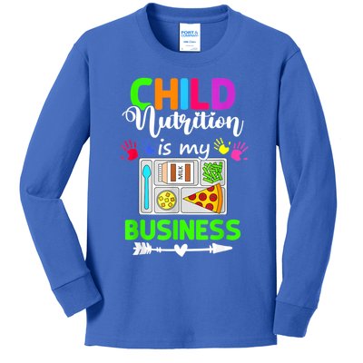 Child Nutrition Is My Business Cafeteria Worker Lunch Lady Kids Long Sleeve Shirt