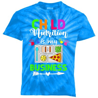 Child Nutrition Is My Business Cafeteria Worker Lunch Lady Kids Tie-Dye T-Shirt