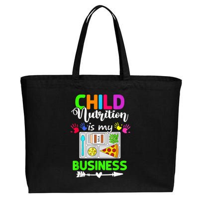 Child Nutrition Is My Business Cafeteria Worker Lunch Lady Cotton Canvas Jumbo Tote