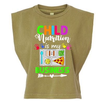 Child Nutrition Is My Business Cafeteria Worker Lunch Lady Garment-Dyed Women's Muscle Tee