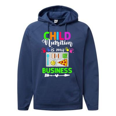 Child Nutrition Is My Business Cafeteria Worker Lunch Lady Performance Fleece Hoodie