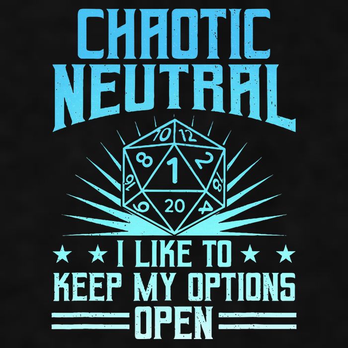 Chaotic Neutral I Like To Keep My Options Open D20 Tabletop Ladies PosiCharge Tri-Blend Wicking Tank
