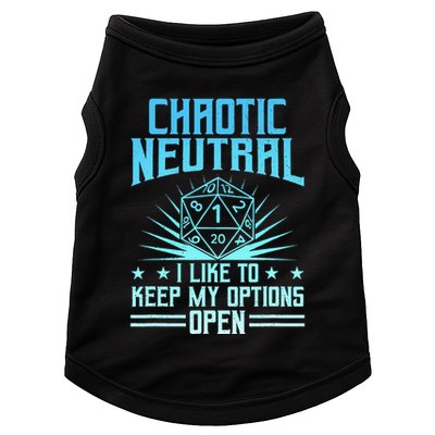 Chaotic Neutral I Like To Keep My Options Open D20 Tabletop Doggie Tank