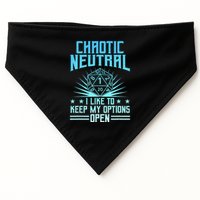 Chaotic Neutral I Like To Keep My Options Open D20 Tabletop USA-Made Doggie Bandana