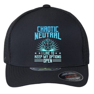Chaotic Neutral I Like To Keep My Options Open D20 Tabletop Flexfit Unipanel Trucker Cap