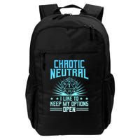 Chaotic Neutral I Like To Keep My Options Open D20 Tabletop Backpack