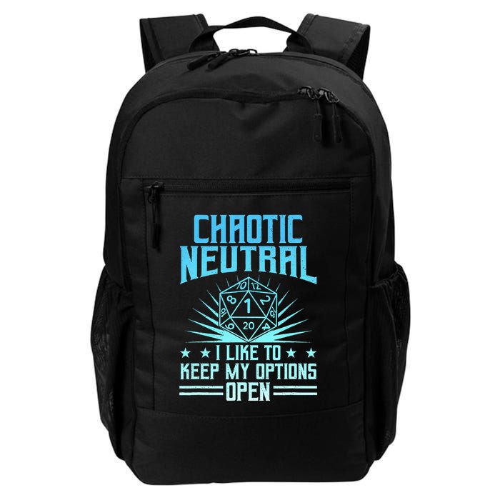 Chaotic Neutral I Like To Keep My Options Open D20 Tabletop Backpack
