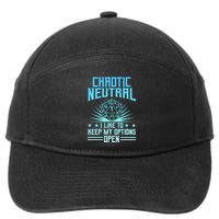 Chaotic Neutral I Like To Keep My Options Open D20 Tabletop 7-Panel Snapback Hat
