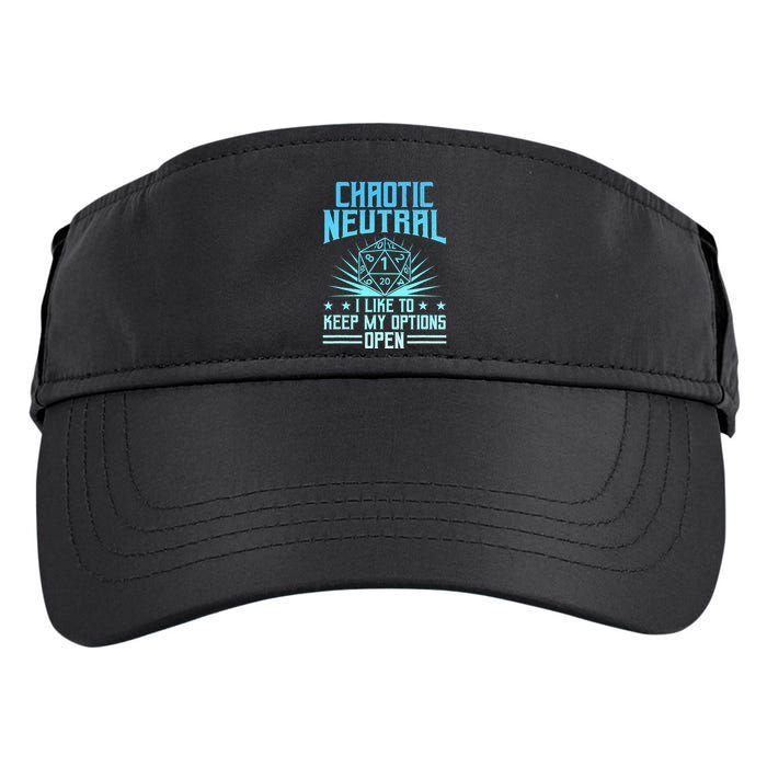 Chaotic Neutral I Like To Keep My Options Open D20 Tabletop Adult Drive Performance Visor