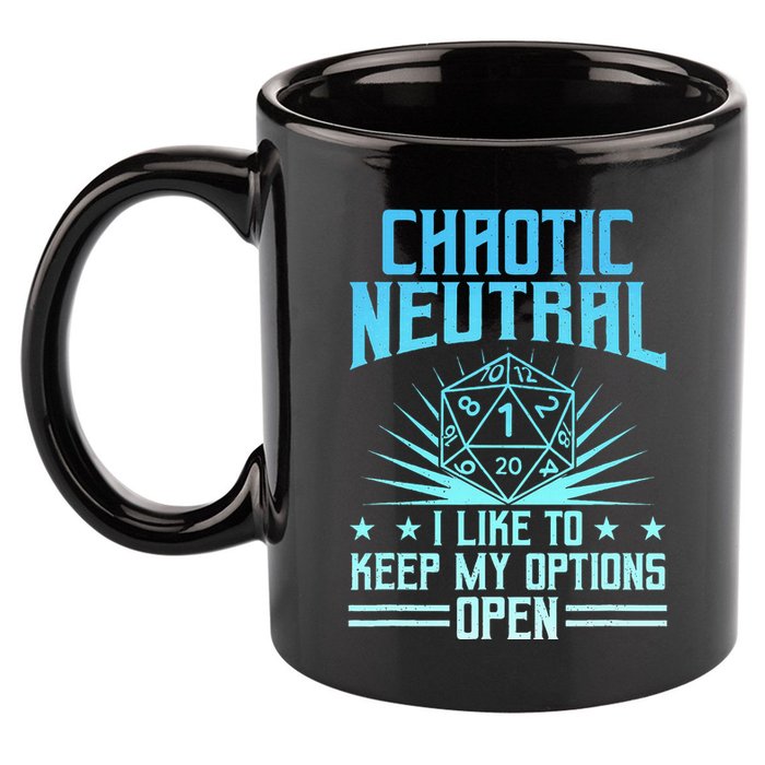 Chaotic Neutral I Like To Keep My Options Open D20 Tabletop 11oz C Handle Ceramic Mug