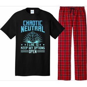 Chaotic Neutral I Like To Keep My Options Open D20 Tabletop Pajama Set