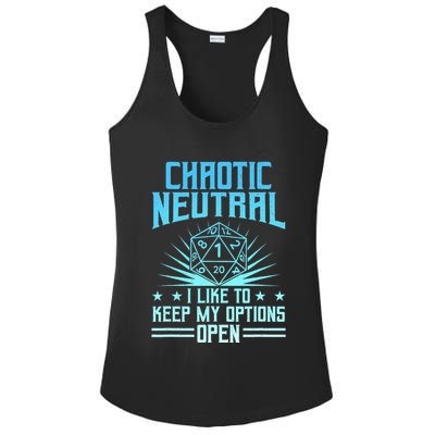Chaotic Neutral I Like To Keep My Options Open D20 Tabletop Ladies PosiCharge Competitor Racerback Tank
