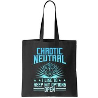 Chaotic Neutral I Like To Keep My Options Open D20 Tabletop Bag