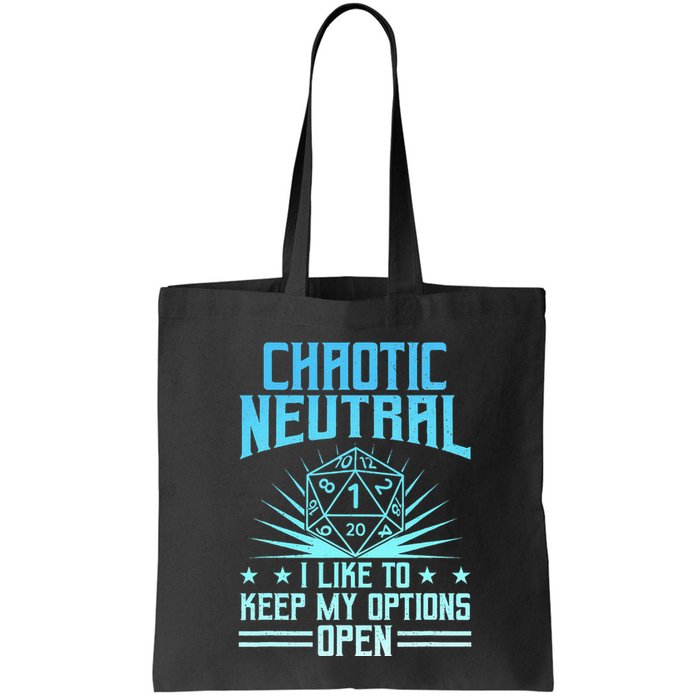 Chaotic Neutral I Like To Keep My Options Open D20 Tabletop Bag