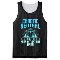 Chaotic Neutral I Like To Keep My Options Open D20 Tabletop Mesh Reversible Basketball Jersey Tank