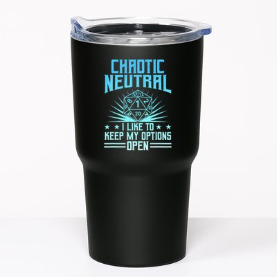 Chaotic Neutral I Like To Keep My Options Open D20 Tabletop Tumbler